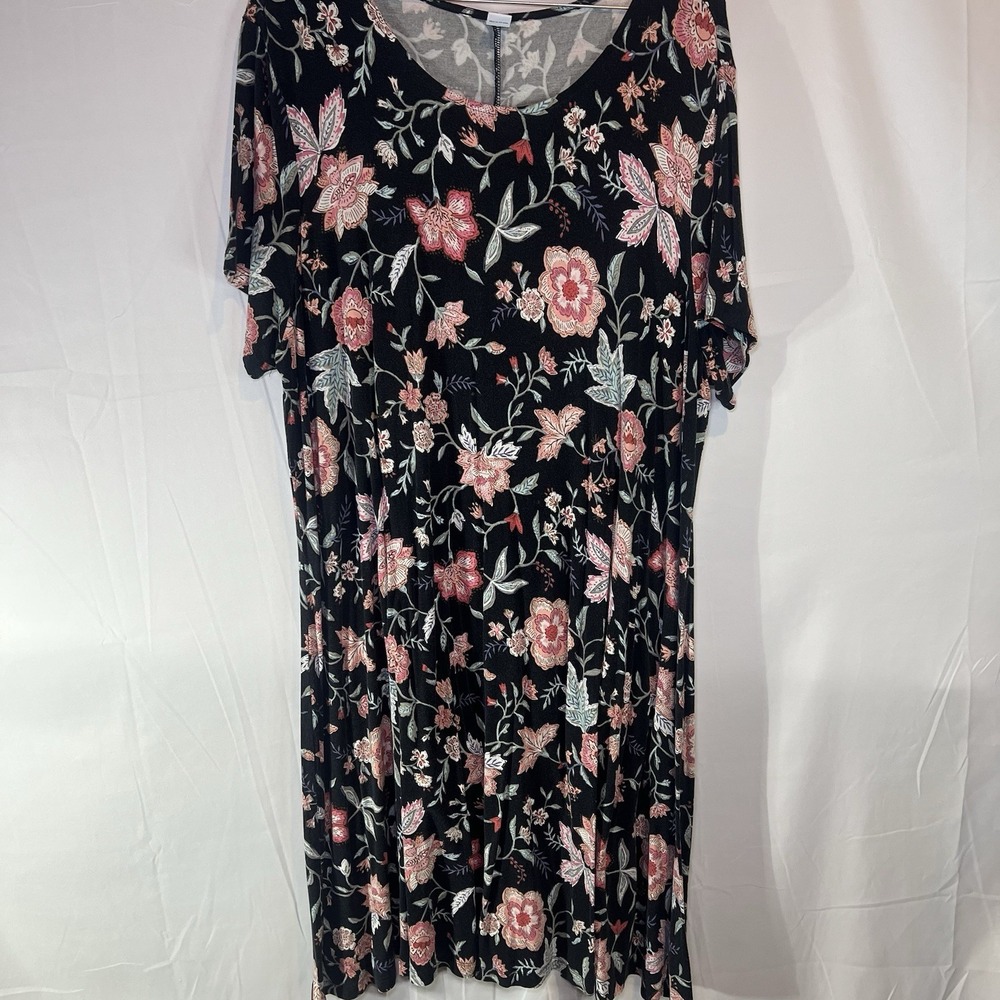 Women's‎ OLD NAVY Black FLoral Dress - Size XXL
